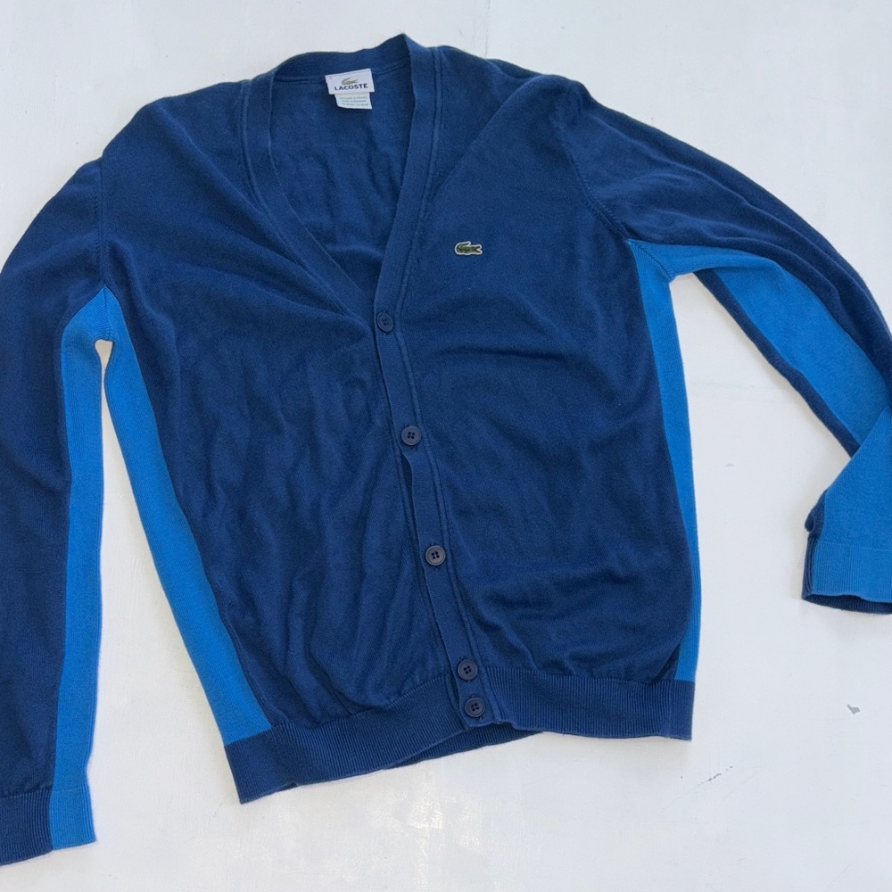 Lacoste Men's Dual Blue Cardigan